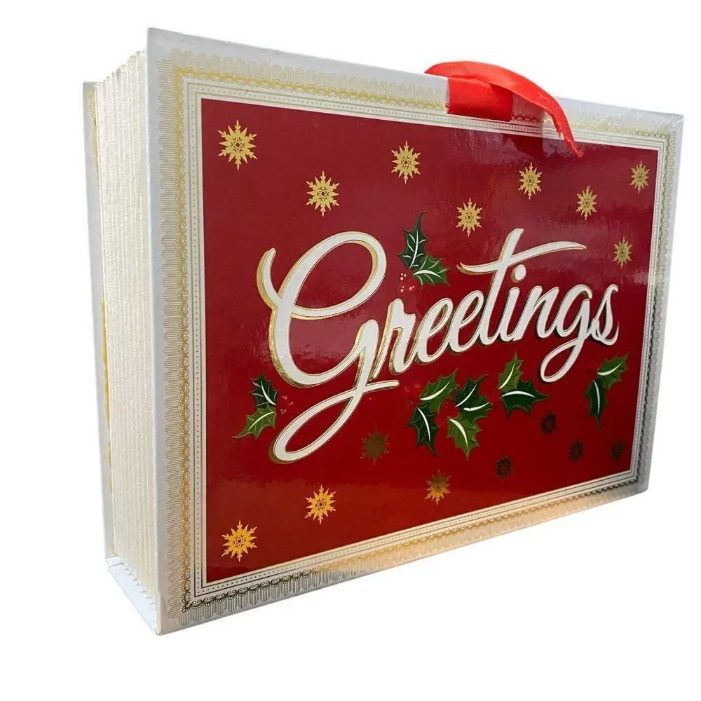 Anna Griffin Christmas Greetings Holiday Accordian File